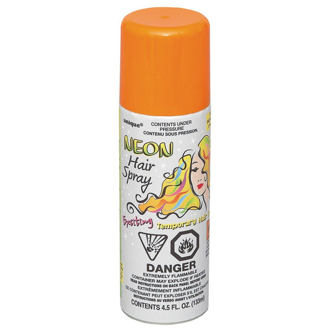 Haarlak Neon Oranje 133ml van Unique koop je bij Partywinkel