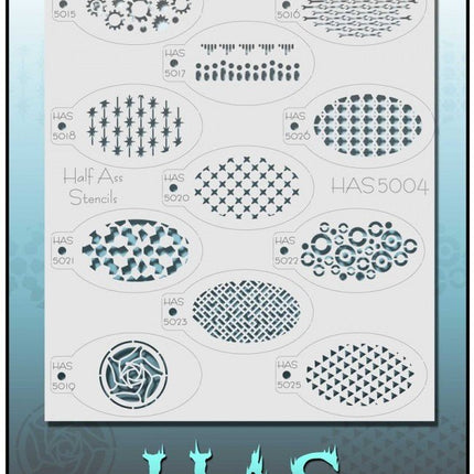 Half Ass Schmink Sjabloon Mechanical 5004 van Bad Ass Stencils koop je bij Partywinkel