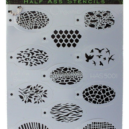 Half Ass Schmink Sjabloon Organic van Bad Ass Stencils koop je bij Partywinkel