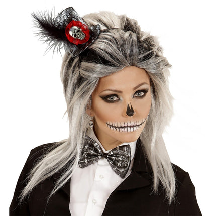 Halloween Accessoireset Haarband En Strik Metellic 2st van Widmann koop je bij Partywinkel