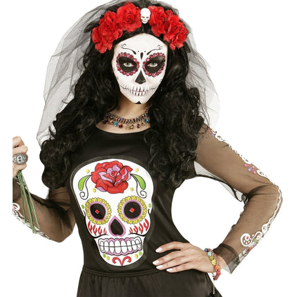 Halloween Armband Gekleurd Schedels van Widmann koop je bij Partywinkel