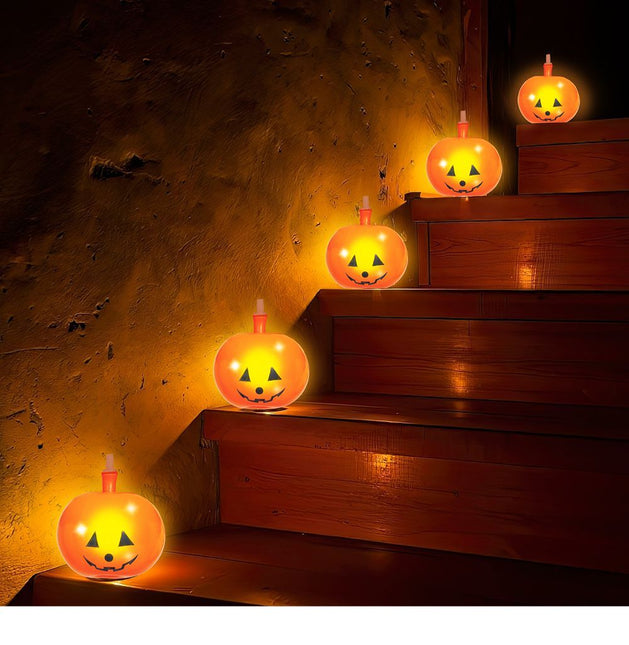Halloween Ballonnen Met Licht 5st - Partywinkel - 8434077315071