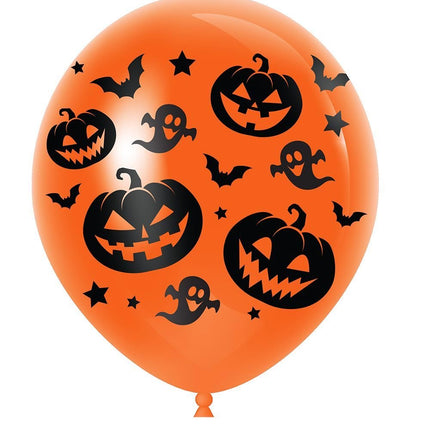 Halloween Ballonnen Oranje 30cm 10st - Partywinkel - 8434077315040
