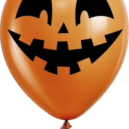 Halloween Ballonnen Oranje Pompoen 30cm 10st - Partywinkel - 8434077315057