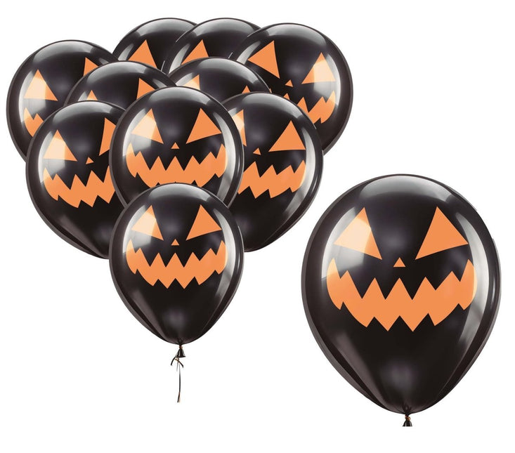 Halloween Ballonnen Pompoen 30cm 10st - Partywinkel - 8434077315002