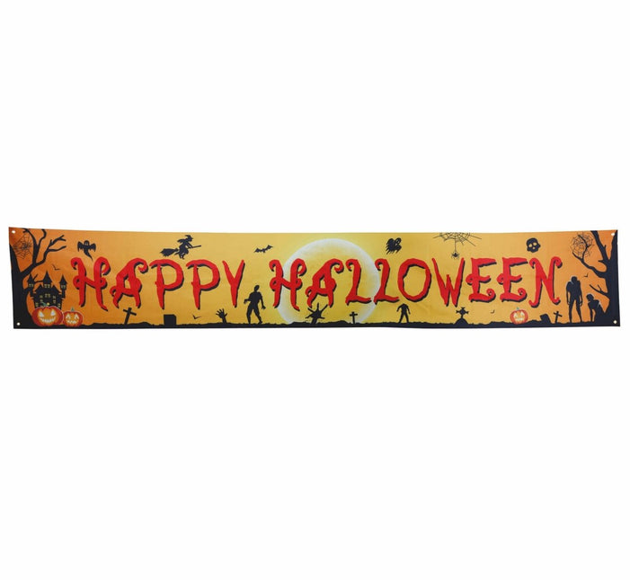 Halloween Banner Happy Halloween 2,9m van Fiestas Guirca koop je bij Partywinkel