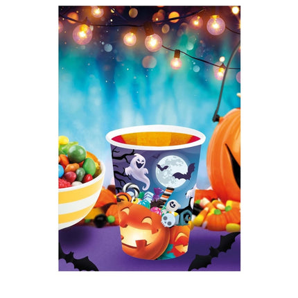 Halloween Bekers Pompoenen 240ml van Fiestas Guirca koop je bij Partywinkel