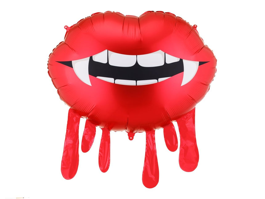 Halloween Bloedende Lippen Folieballon Leeg van Partydeco koop je bij Partywinkel