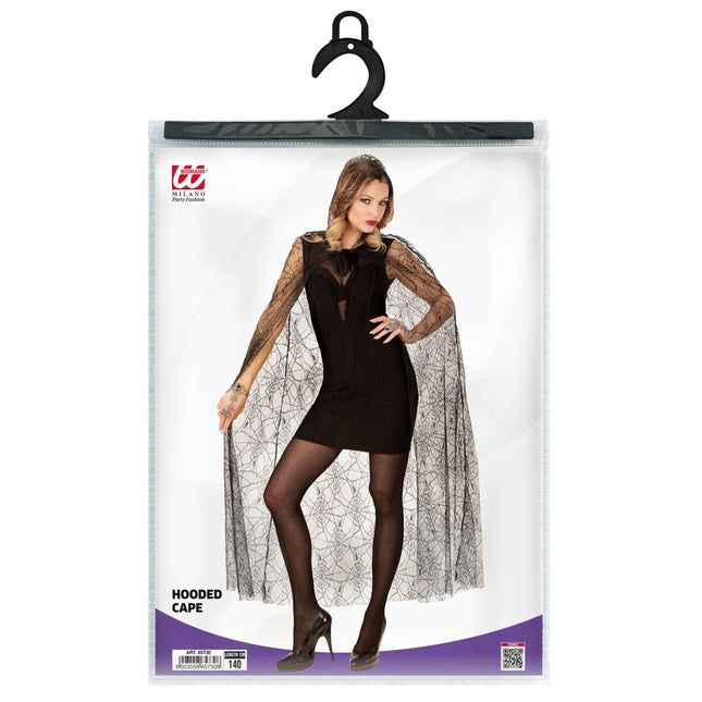 Halloween Cape Spinnenweb 1,4m van Widmann koop je bij Partywinkel