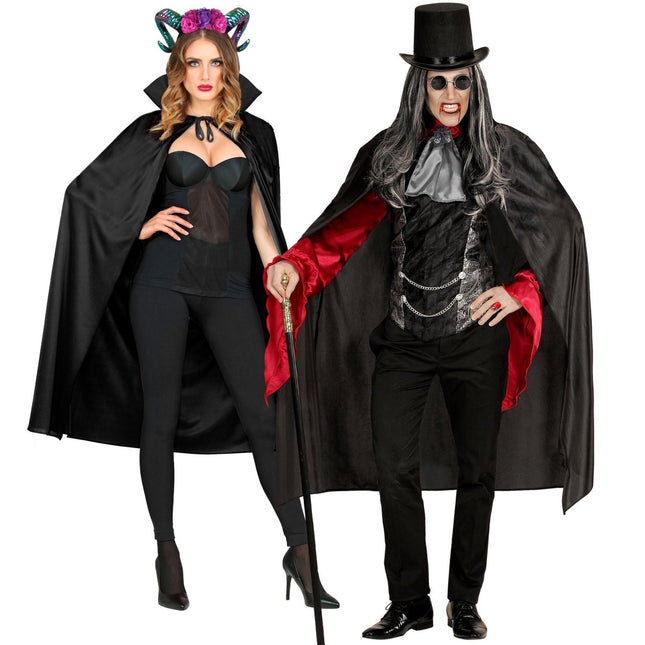 Halloween Cape Zwart 1,15m van Widmann koop je bij Partywinkel