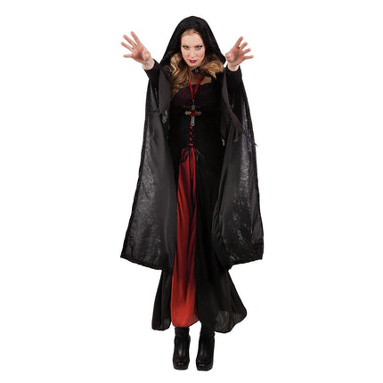 Halloween Cape Zwart 1,7m van Boland koop je bij Partywinkel