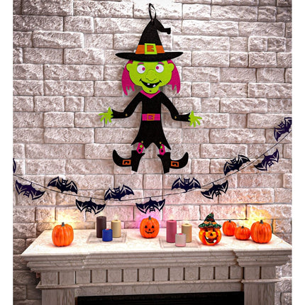 Halloween Deurbord Heks 53cm van Widmann koop je bij Partywinkel