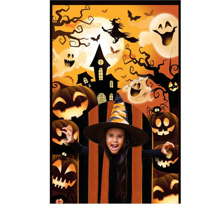 Halloween Deurgordijn Pompoenen 2,4m - Partywinkel - 8434077265055