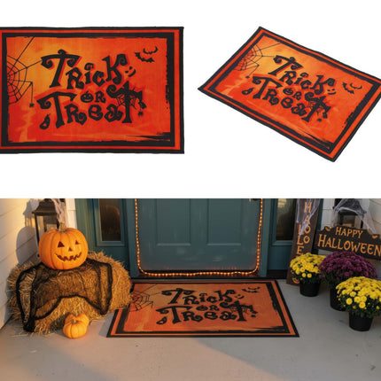 Halloween Deurmat Trick Or Treat 58cm van Fiestas Guirca koop je bij Partywinkel