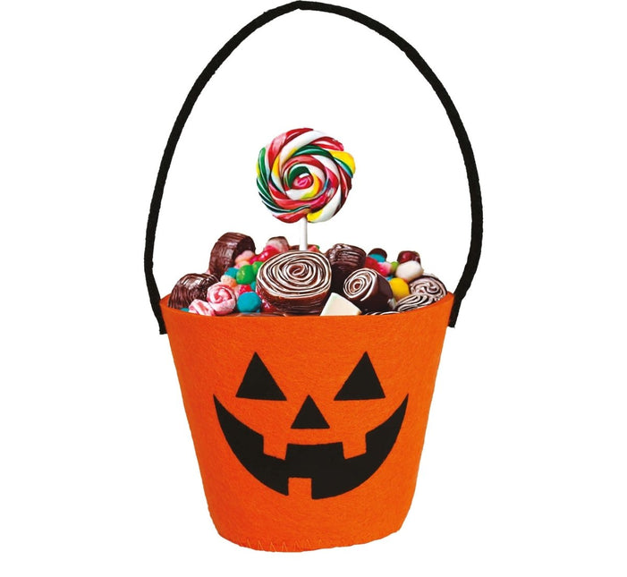 Halloween Emmer Pompoen 13cm - Partywinkel - 8434077249819