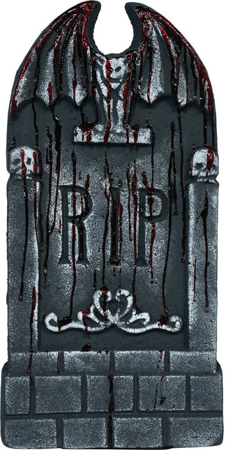 Halloween Grafsteen Grijs Rip Bloederig 42cm van Fiestas Guirca koop je bij Partywinkel