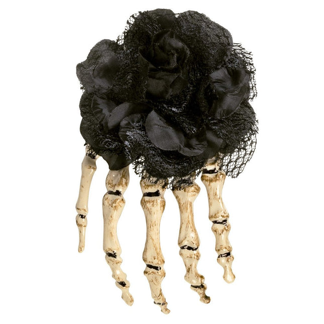 Lot De 4 Pinces à Cheveux Halloween Gothiques - Accessoires Coiffure Effrayants Toile D'Araignée Et Squelette Pour Femmes Et Filles