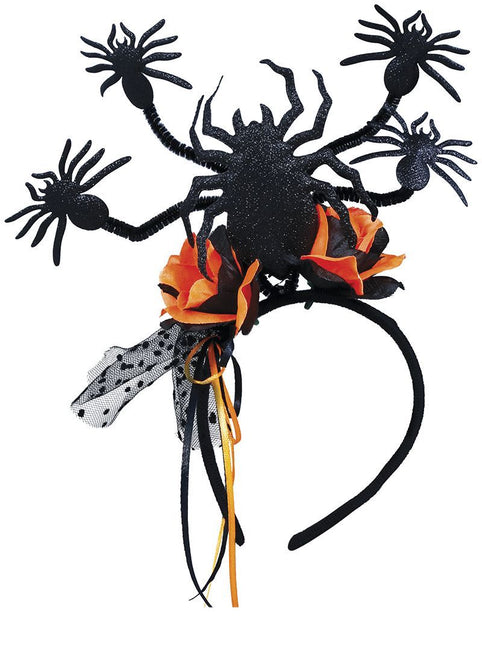 Halloween Haarband Spinnen En Bloemen van Fiestas Guirca koop je bij Partywinkel