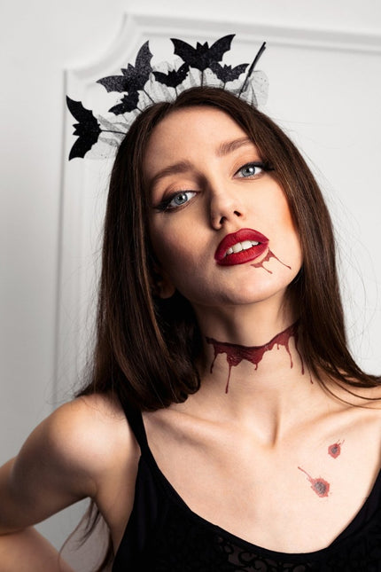 Halloween Haarband Vleermuizen 22cm van Partydeco koop je bij Partywinkel