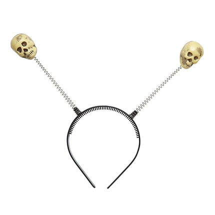 Halloween Haarband Wit Schedels van Widmann koop je bij Partywinkel
