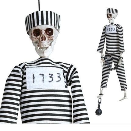 Halloween Hangdecoratie Gevangen Skelet 45cm - Partywinkel - 8434077248713
