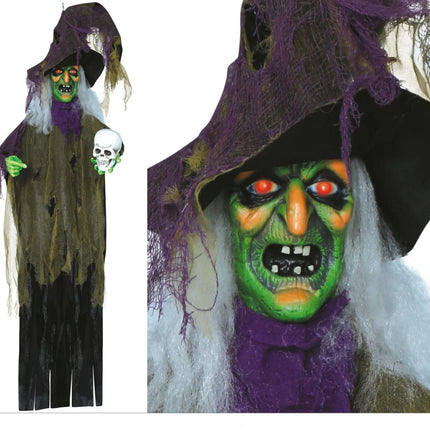 Halloween Hangdecoratie Heks 1,8m - Partywinkel - 8434077249000