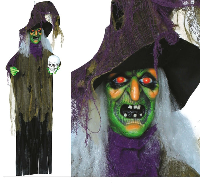 Halloween Hangdecoratie Heks 1,8m - Partywinkel - 8434077249000