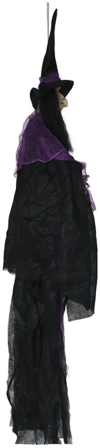 Halloween Hangdecoratie Heks Met Licht En Geluid 1,2m - Partywinkel - 8434077248980
