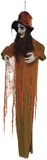 Halloween Hangdecoratie Heks Met Licht, Geluid En Beweging 1,8m - Partywinkel - 8434077248997