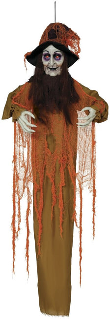Halloween Hangdecoratie Heks Met Licht, Geluid En Beweging 1,8m - Partywinkel - 8434077248997