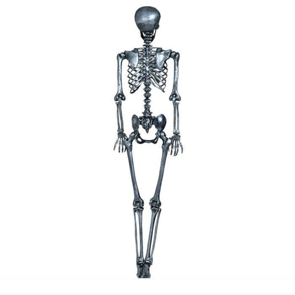 Halloween Hangdecoratie Zilver Skelet 1,6m - Partywinkel - 8434077249406