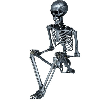 Halloween Hangdecoratie Zilver Skelet 1,6m - Partywinkel - 8434077249406