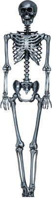 Halloween Hangdecoratie Zilver Skelet 90cm - Partywinkel - 8434077269640