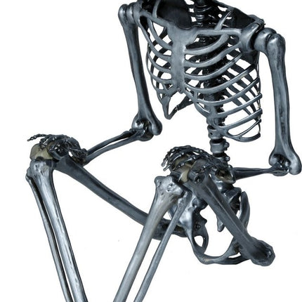 Halloween Hangdecoratie Zilver Skelet 90cm - Partywinkel - 8434077269640