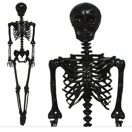 Halloween Hangdecoratie Zwart Skelet 90cm - Partywinkel - 8434077269626