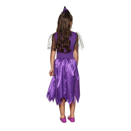 Halloween Heks Kostuum Kind Paarse Glitter van Boland koop je bij Partywinkel