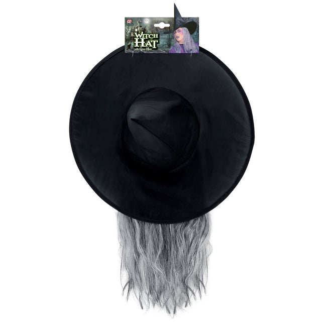 Halloween Heksenhoed Met Haar van Widmann koop je bij Partywinkel