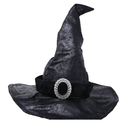 Halloween Heksenhoed Zwarte Gesp van Fiestas Guirca koop je bij Partywinkel