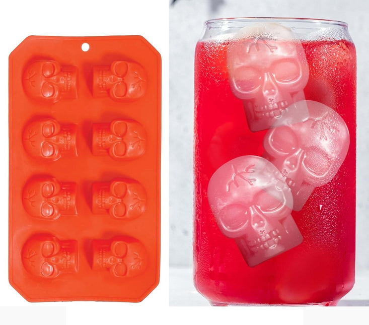 Halloween Ijsblokjesvorm Doodshoofden 21cm - Partywinkel - 8434077190425