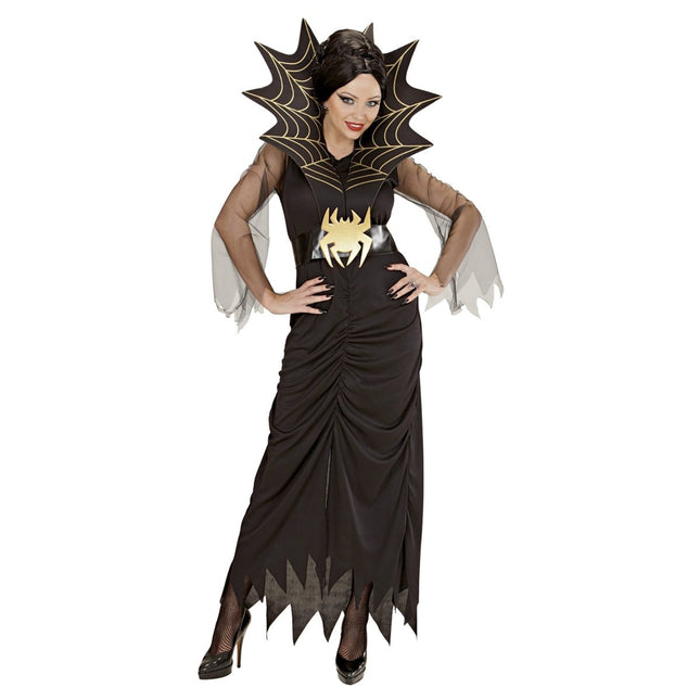 Halloween Jurk Dames Spider Lady van Widmann koop je bij Partywinkel