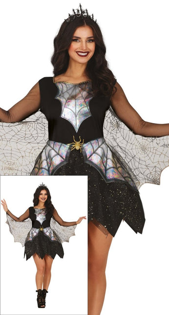 Halloween Jurk Dames Spinnenwebben En Spin van Fiestas Guirca koop je bij Partywinkel