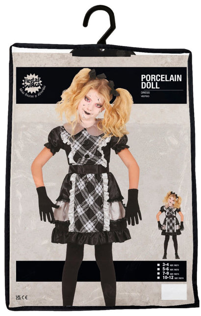 Halloween Jurk Meisje Porseleinen Pop van Fiestas Guirca koop je bij Partywinkel
