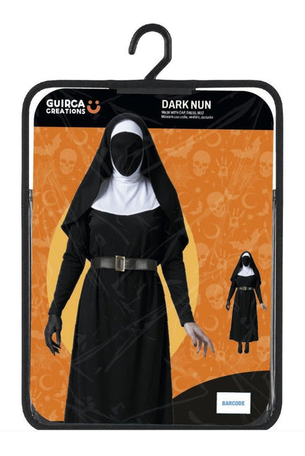 Halloween Jurk Zwart Dames Donkere Non van Fiestas Guirca koop je bij Partywinkel