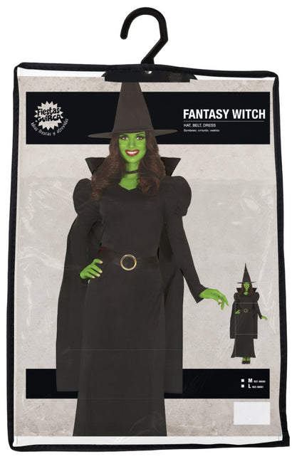 Halloween Jurk Zwart Dames Heks Lang van Fiestas Guirca koop je bij Partywinkel