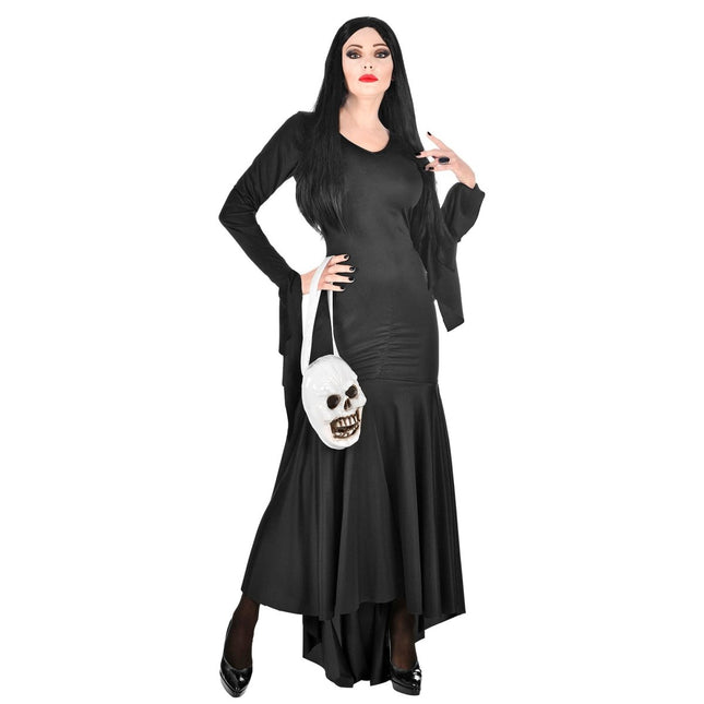 Halloween Jurk Zwart Dames Mortisia van Widmann koop je bij Partywinkel