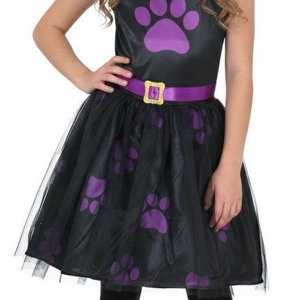 Halloween Jurk Zwart Kind Paarse Kat van Fiestas Guirca koop je bij Partywinkel