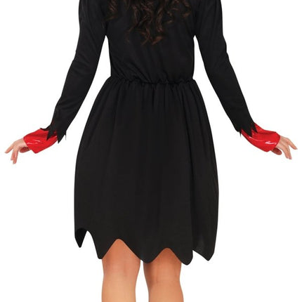 Halloween Jurk Zwart Rood Dames Duivel van Fiestas Guirca koop je bij Partywinkel