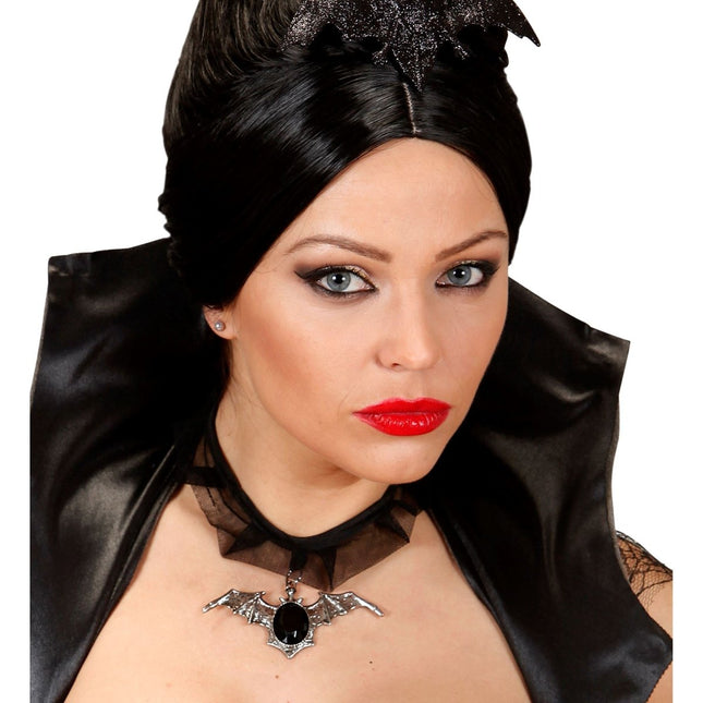 Halloween Ketting Choker Met Vleermuis van Widmann koop je bij Partywinkel