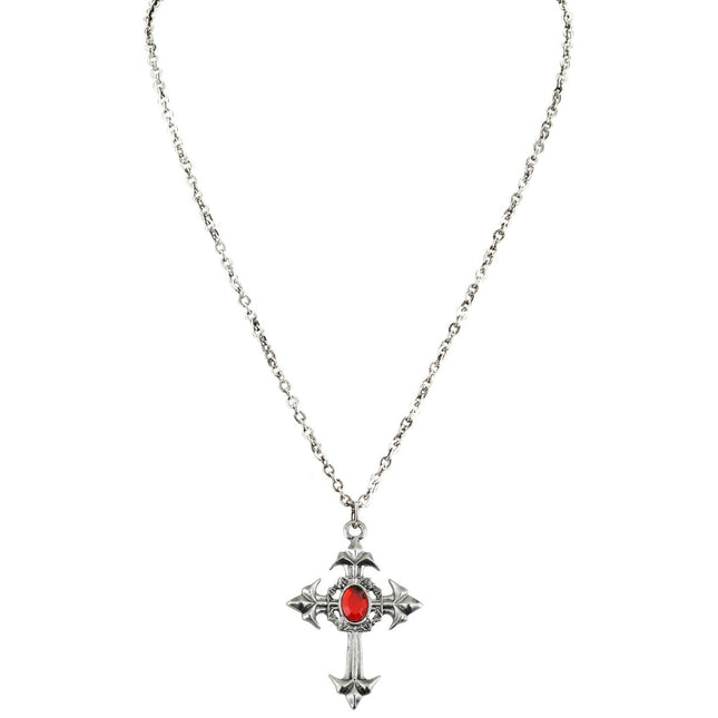 Halloween Ketting Kruis Met Steen van Widmann koop je bij Partywinkel