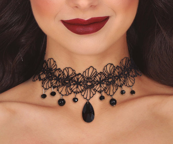 BELOVING Collier Ras Du Cou Gothique Cosplay Bijou Pour Festival De Carnaval Spectacles Sur Scène Rose